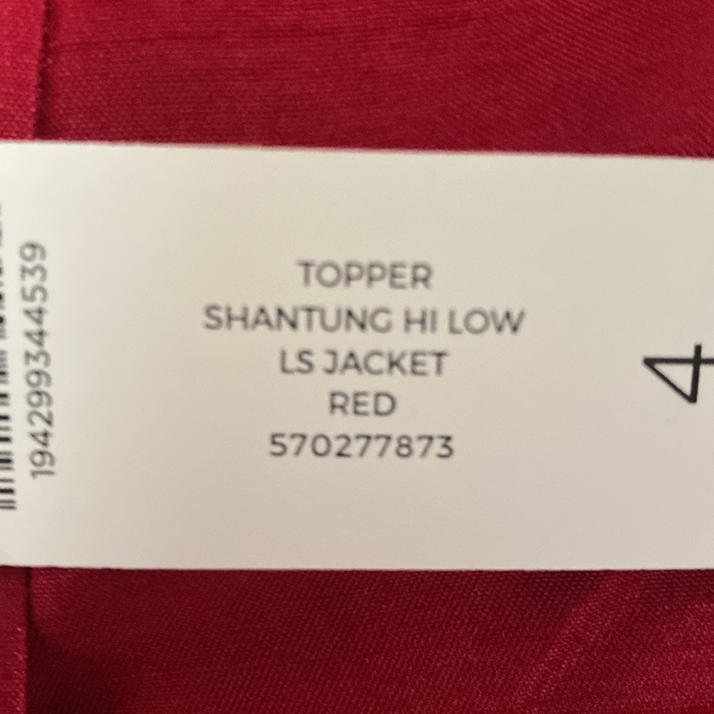 Chicos red open front jacket NWT - Picture 9 of 10